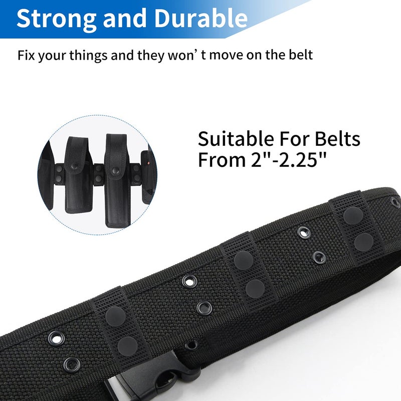 Ullnosoo Belt Keepers for Duty Belt, 4 Pack 1000D Nylon Tactical Belt Keepers with Double Snaps for 2Â¼" Wide Belt - Image 5