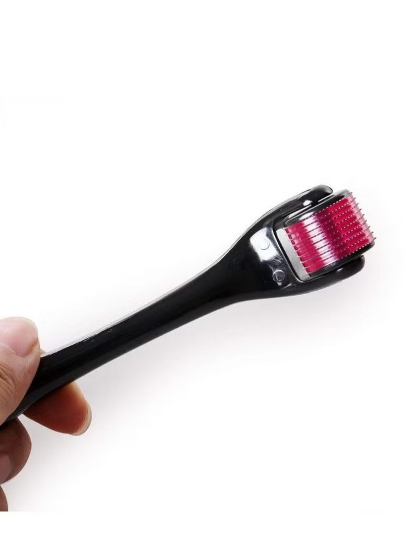 Loquat Face Wrinkles And Hair Loss Treatment Roller Black/Pink - Image 2