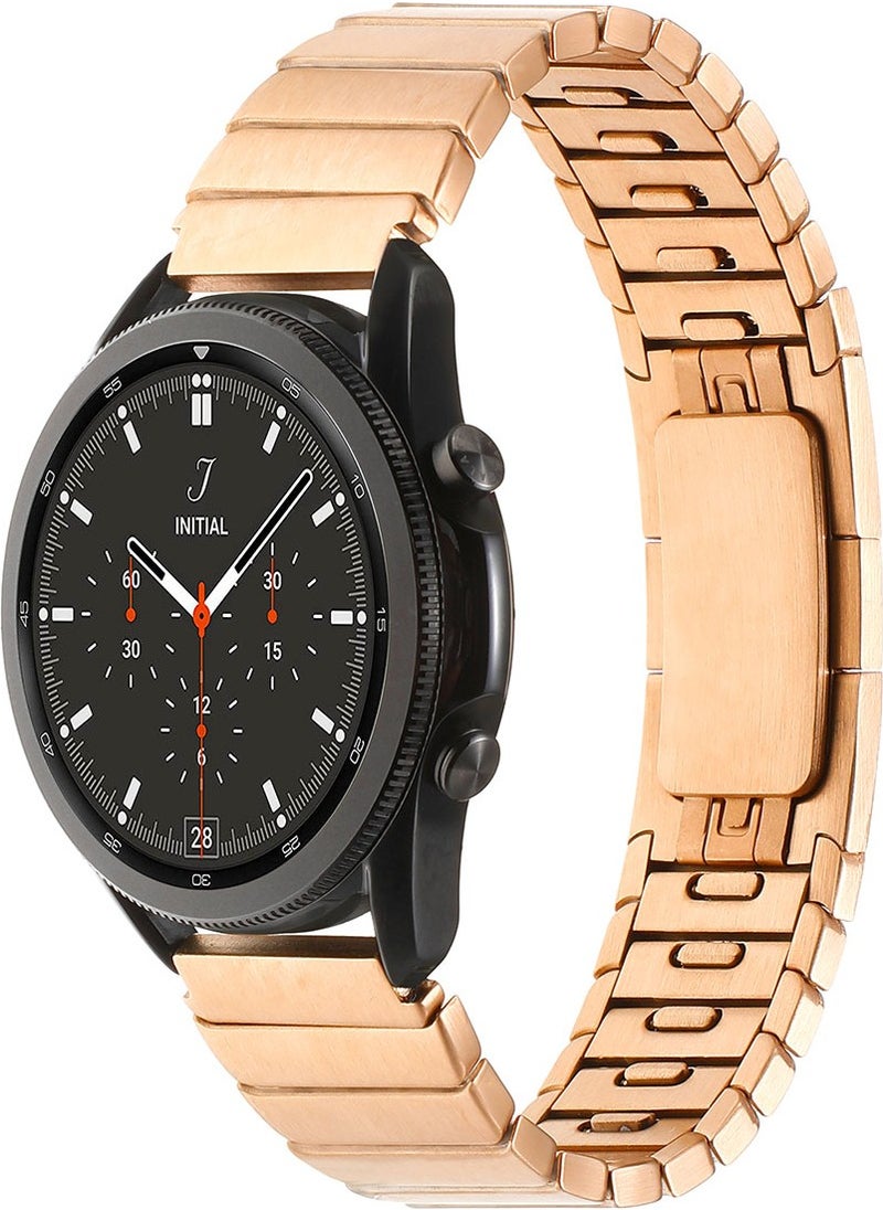 Nezih Case - Samsung Gear Watch 46MM Compatible Line Design Stylish and Durable Metal Band - Image 1