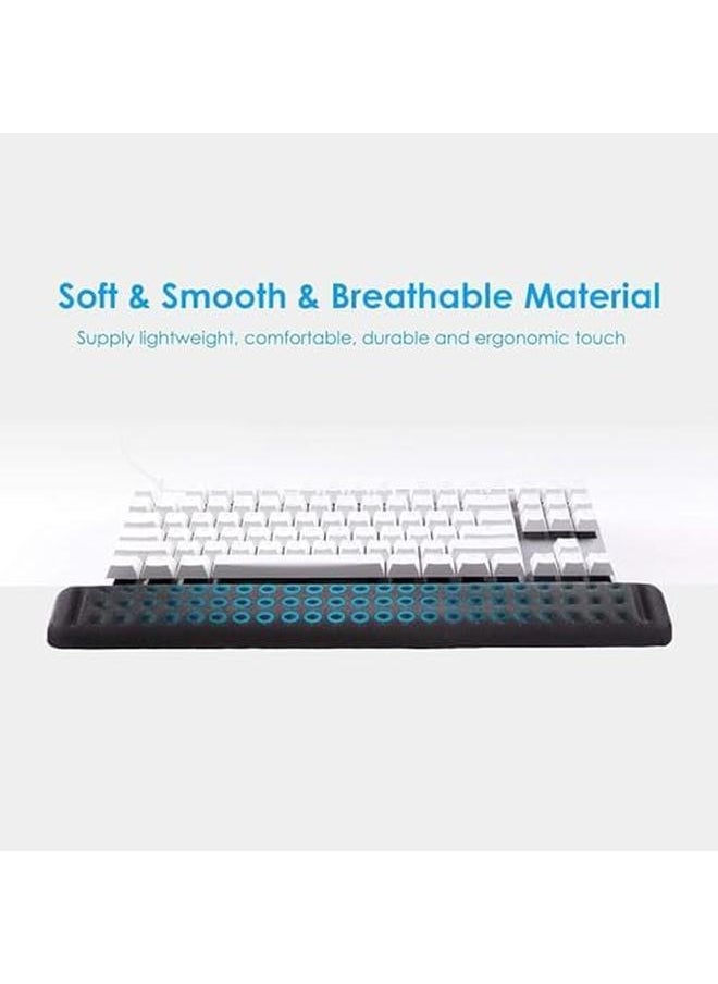 joyzzz - Wrist Rest Keyboard Wrist Rest Mouse Pad With Wrist Support Gliding Palm Rest Memory Foam Gaming Wrist Pads Sets Ergonomic Large Palm Rest Pain Relief For Computer Office Home - Image 1