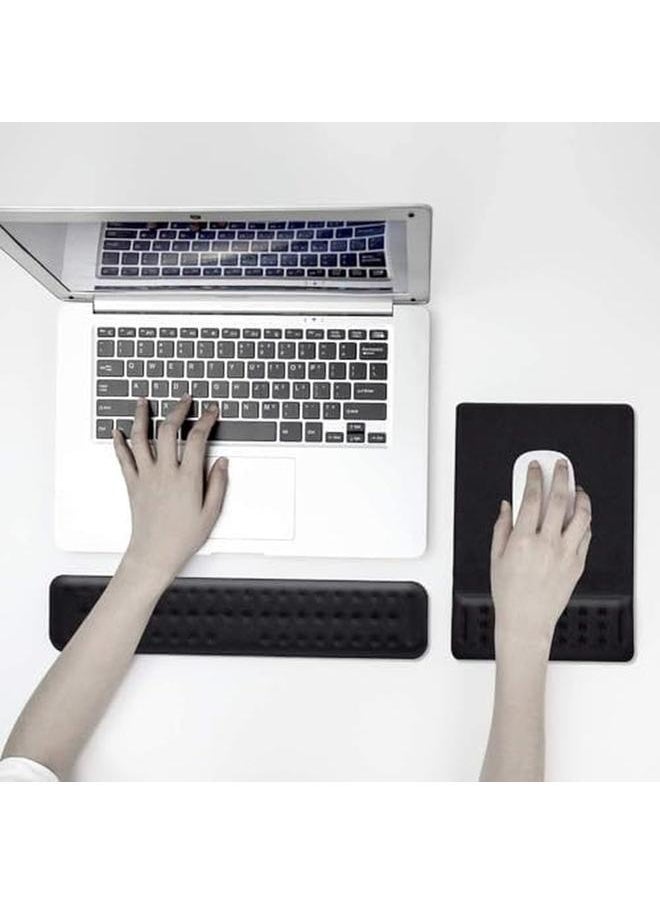 joyzzz - Wrist Rest Keyboard Wrist Rest Mouse Pad With Wrist Support Gliding Palm Rest Memory Foam Gaming Wrist Pads Sets Ergonomic Large Palm Rest Pain Relief For Computer Office Home - Image 1