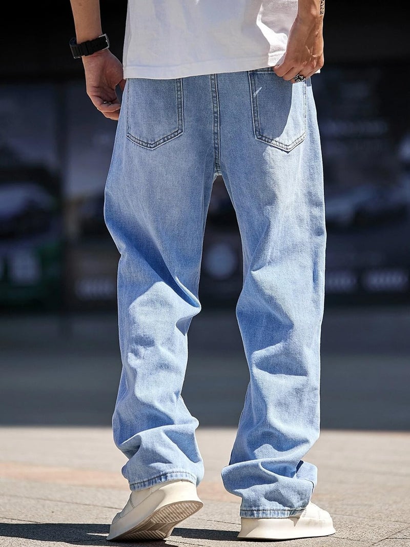 Noble Monk Men's Loose (MB_Jeans_ICE-Bluee_34) - Image 2