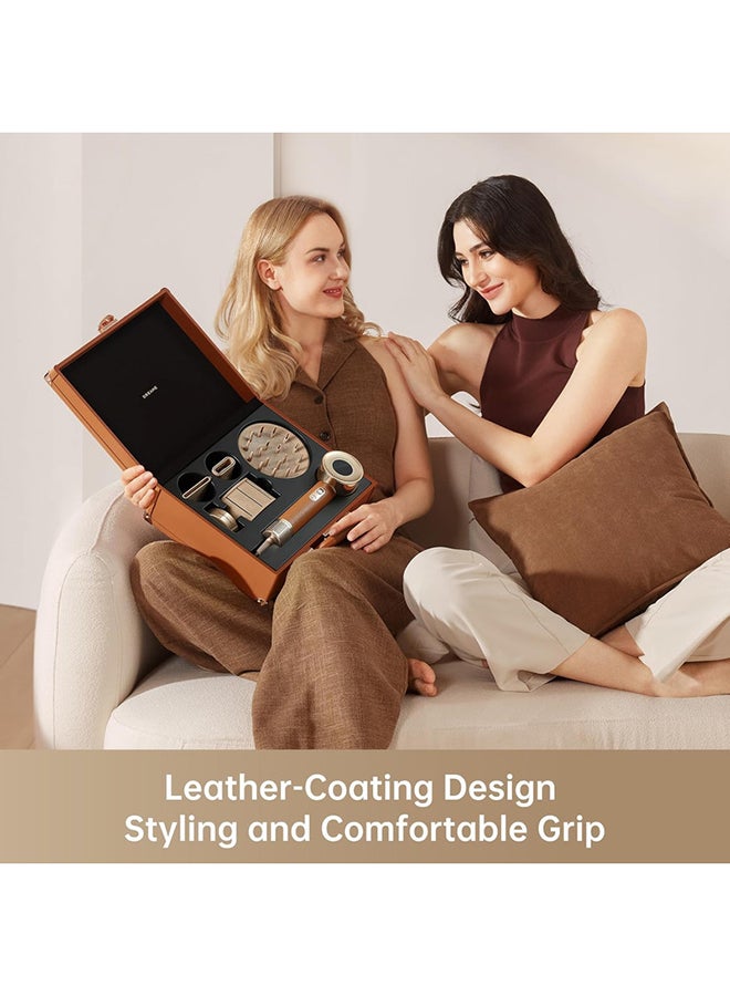 Dreame Hair Miracle Hair Dryer, 5 Tips, Quick Dry, 600 Million Negative Ions, 130,000 RPM High Speed Motor, Lightweight, Quiet, Constant Temperature to 57°C, Leather Handle - Image 5