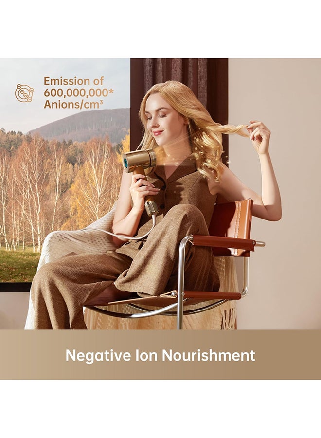 Dreame Hair Miracle Hair Dryer, 5 Tips, Quick Dry, 600 Million Negative Ions, 130,000 RPM High Speed Motor, Lightweight, Quiet, Constant Temperature to 57°C, Leather Handle - Image 3