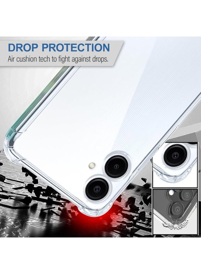 Muzz غطاء سامسونج جالاكسي A06 5G شفاف فائق النحافة مضاد للصدمات مع قبضة مضادة للانزلاق غطاء شفاف مع أفضل حماية للكاميرا وغطاء مضاد للغبار شفاف - Image 5