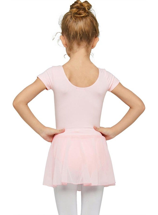 MdnMd Dance Ballet Skirt Leotard for Girls Child Ballerina Costume Dress (Ballet Pink, Age 6-8) - Image 2