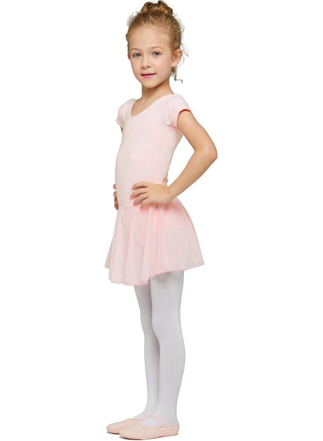 MdnMd Dance Ballet Skirt Leotard for Girls Child Ballerina Costume Dress (Ballet Pink, Age 6-8) - Image 3