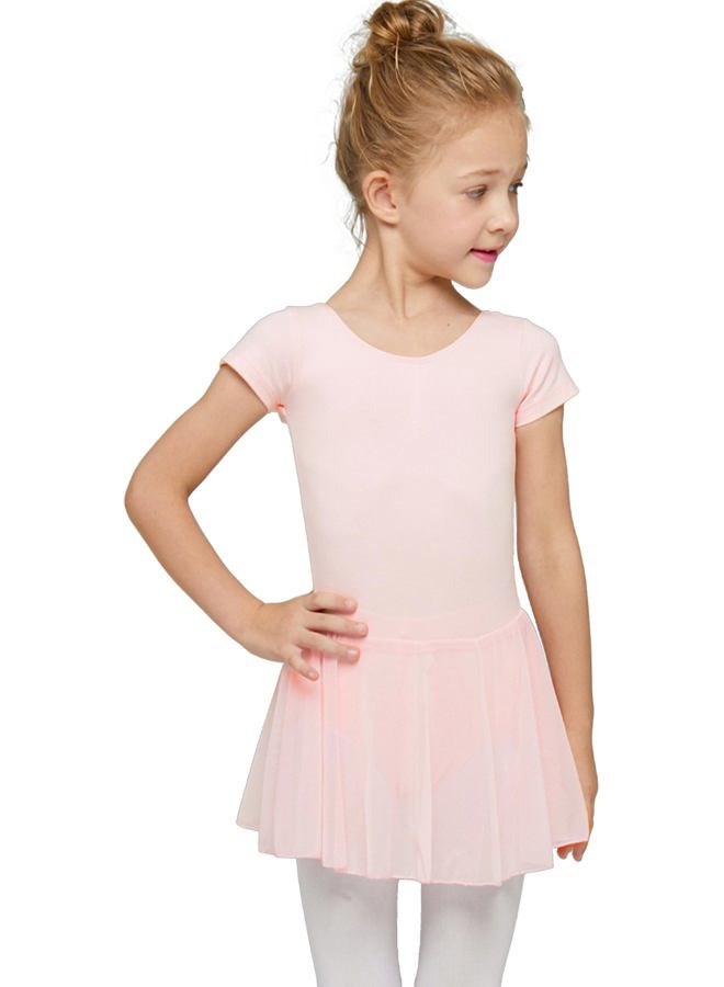 MdnMd Dance Ballet Skirt Leotard for Girls Child Ballerina Costume Dress (Ballet Pink, Age 6-8) - Image 1