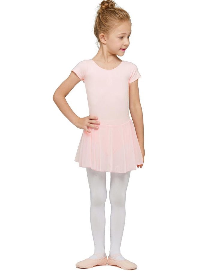 MdnMd Dance Ballet Skirt Leotard for Girls Child Ballerina Costume Dress (Ballet Pink, Age 6-8) - Image 4