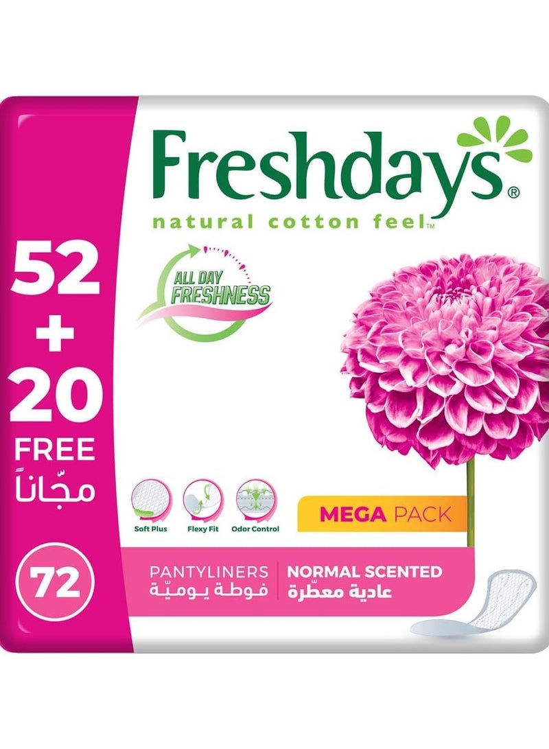 Freshdays 50+20 Pads Daily Liners Normal Scented