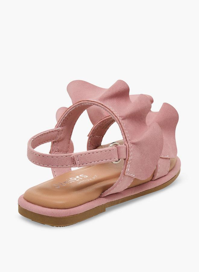 JUNIORS Girls Ruffle Design Hook & Loop Sandals - Image 5