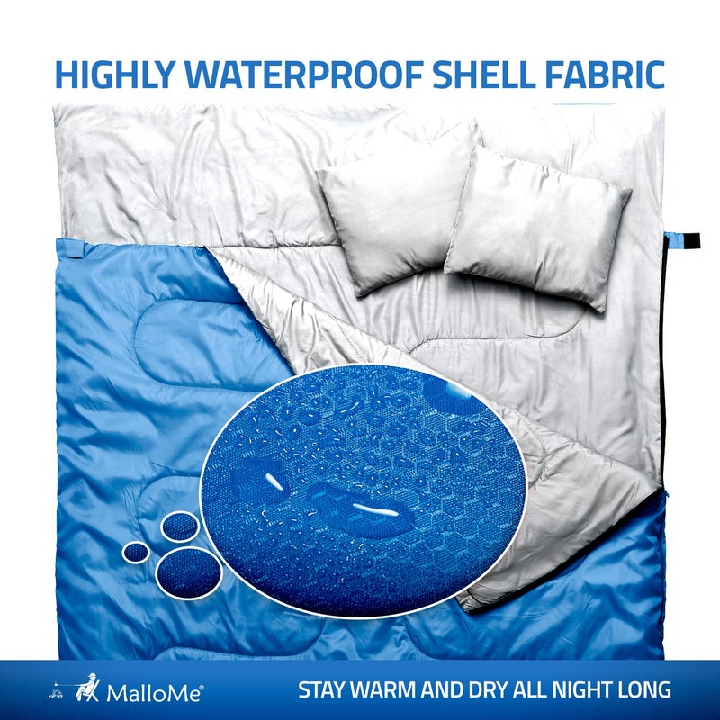 MalloMe Sleeping Bags for Adults Cold Weather & Warm - Backpacking Camping Sleeping Bag for Kids 10-12, Girls, Boys - Lightweight Compact Camping Essentials Gear Accessories Hiking Sleep Must Haves - Image 5