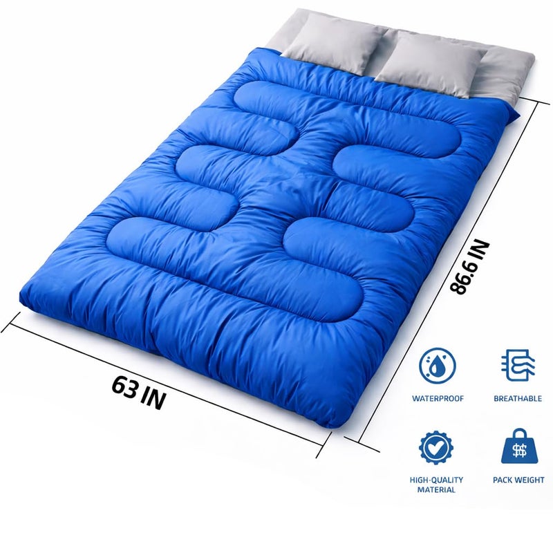 MalloMe Sleeping Bags for Adults Cold Weather & Warm - Backpacking Camping Sleeping Bag for Kids 10-12, Girls, Boys - Lightweight Compact Camping Essentials Gear Accessories Hiking Sleep Must Haves - Image 2