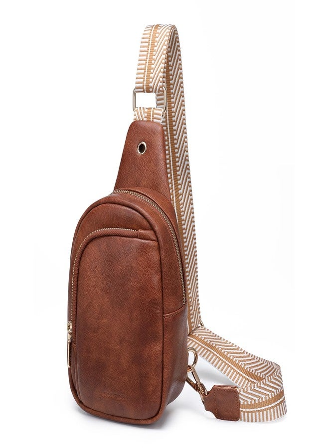 tenstar Small Crossbody Bags for Women Trendy Vegan Leather Crossbody Bag Sling Travel Women's Fanny Packs (Brown) - Image 1