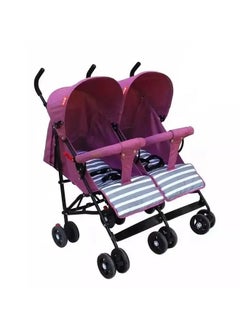 Generic Honeylevo Double Stroller, Easy to Fold, Transport and Store (Purple) Twin Stroller  - Image 1