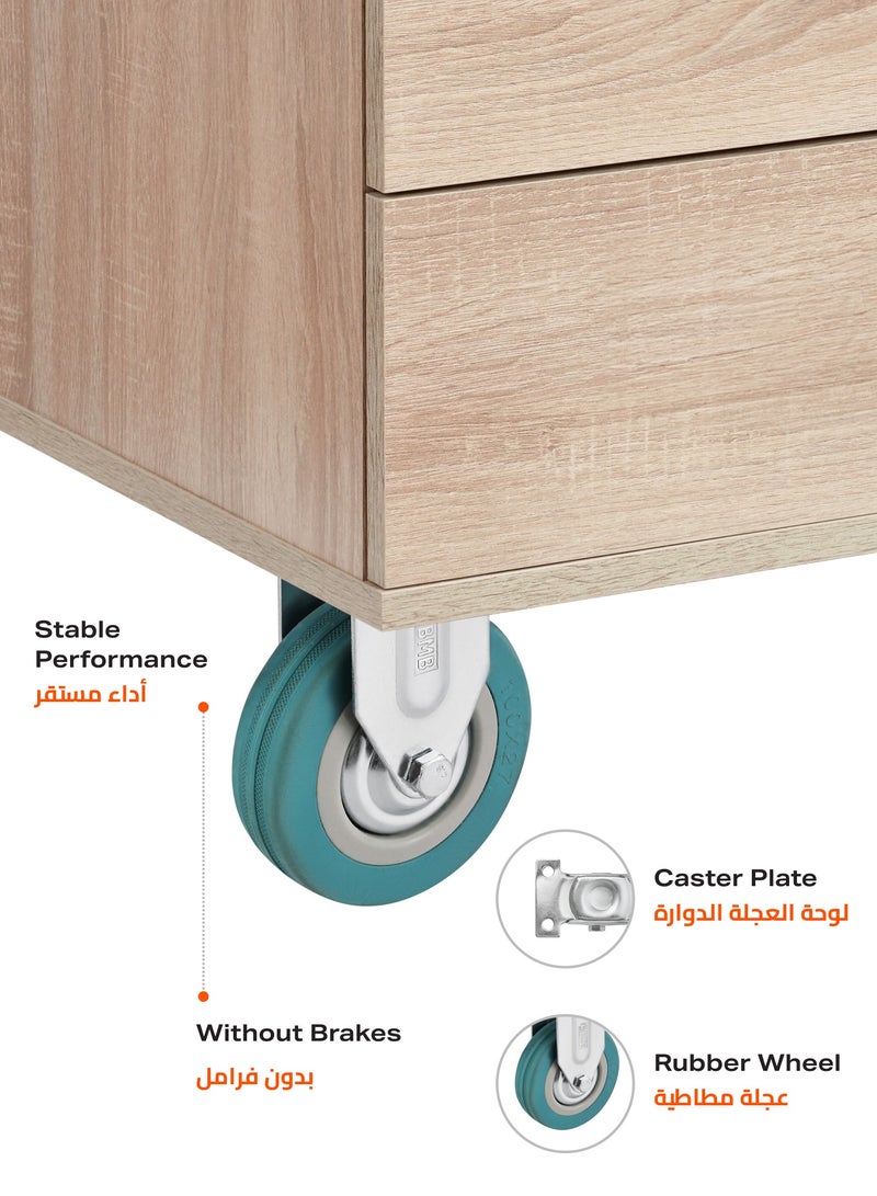 BMB TOOLS 100mm Caster Wheels Set of 4 Heavy Duty, Rigid Casters Top Plate Fitting, Non Marking Grey Rubber Fixed Caster Wheels for Cart Furniture Industrial Use - Image 3
