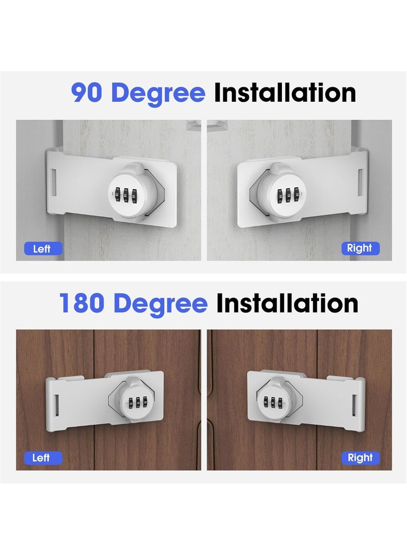 kunshao Mechanical Combination Hasp Lock Rotary for Gate Cabinet Barn Door Outdoor Zinc Alloy - Image 5