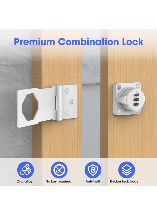 kunshao Mechanical Combination Hasp Lock Rotary for Gate Cabinet Barn Door Outdoor Zinc Alloy - Image 4