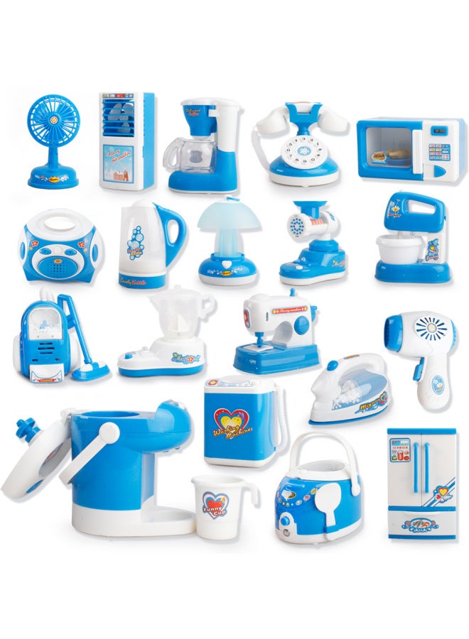 Children's Play House Small Household Appliances Washing Machine Toy Electric Cooker Mini Kitchen Toy Refrigerator Table Lamp Shaking Sound Explosion 