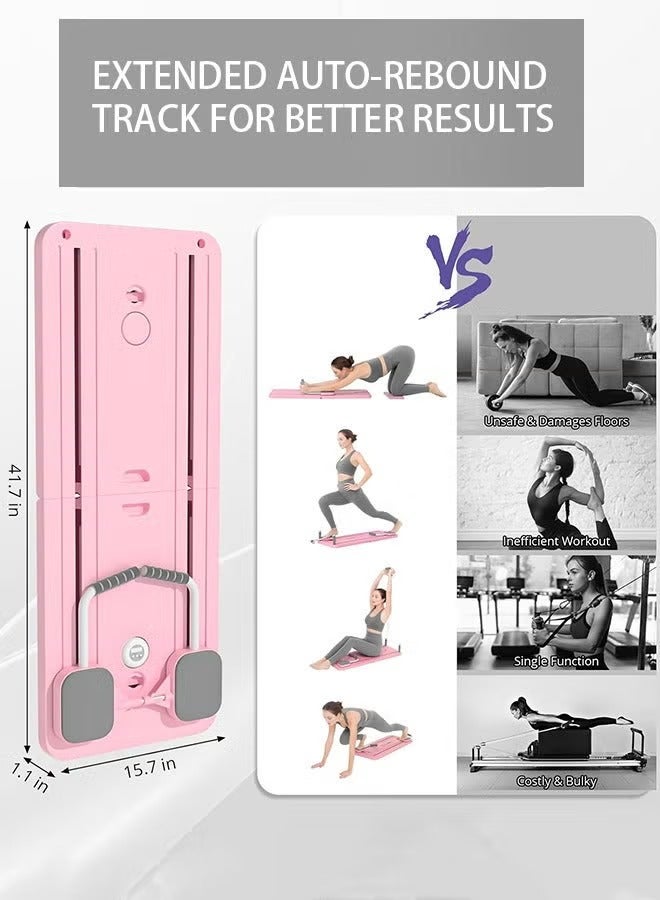 Rabos Multifunctional Sliding Pilates Reformer Board with Timer Ab Core Workout Trainer Machine - Image 2