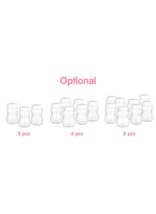 Generic - 8 PCS Breastmilk Bottles with Leakproof Lid Wide Neck BPA-free 180ml/ 6.1oz Breast Milk Collecting Storage Bottle for Home Work Travel - Image 1