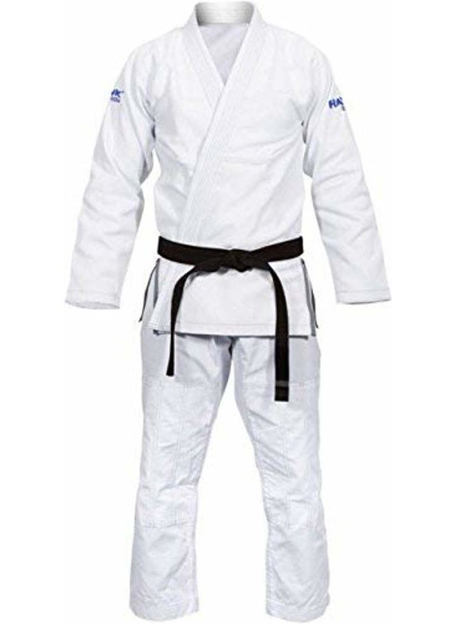 Sports Brazilian Gi for Men and Women with Jacket, Pants and White Belt for Martial Arts Training and Competition, BJJ Gi with Pearl Weave Fabric for Power and Mobility - White, A5