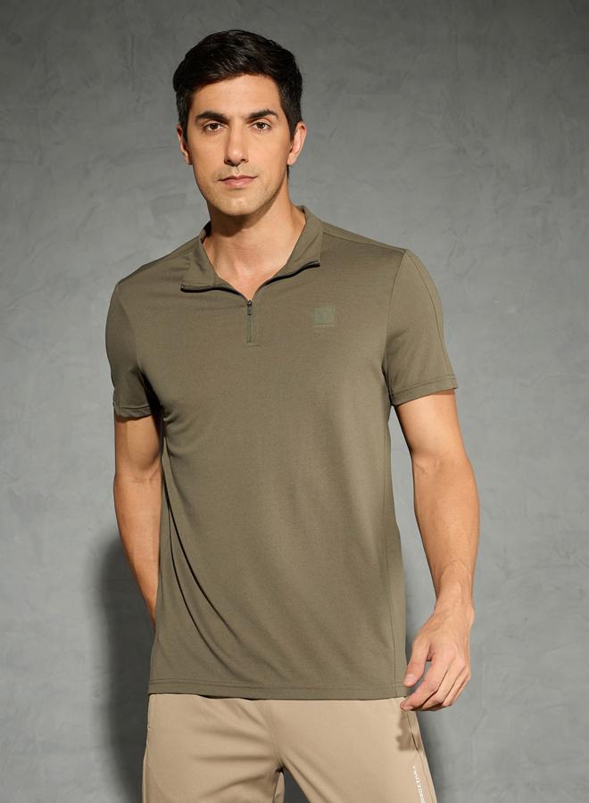 Technosport Solid Short Sleeve Stretch Polo T-Shirt - Image 1