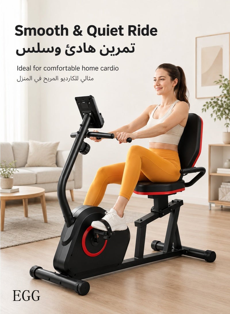 EGG PRO Magnetic Elliptical Cross Trainer Bike | 8-Level Magnetic Resistance | LED Display | FitShow App |  Gym Cardio Workout | Quiet & Smooth Motion | Seat Included | 100Kg Capacity EM-1572 - Image 4
