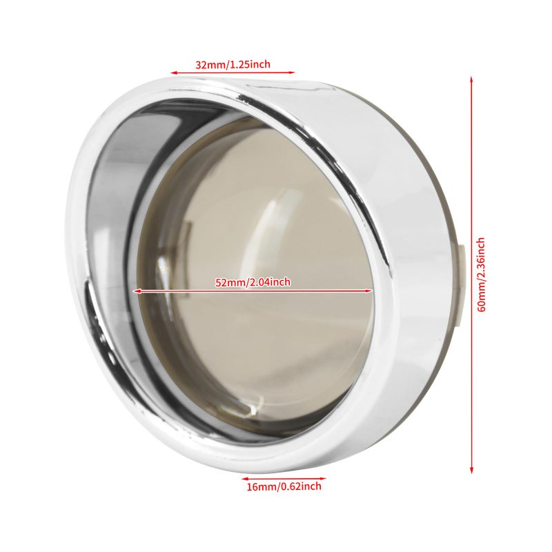 CARGLETRUE Motorcycle Turn Signals Lens Cover Visor Bullet Light Fit for Harley Dyna Sportster Softail Touring Street Glide Road King 2000-2025 Turn Signals Light Covers Chrome - Image 4