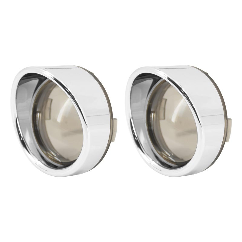 CARGLETRUE Motorcycle Turn Signals Lens Cover Visor Bullet Light Fit for Harley Dyna Sportster Softail Touring Street Glide Road King 2000-2025 Turn Signals Light Covers Chrome - Image 1