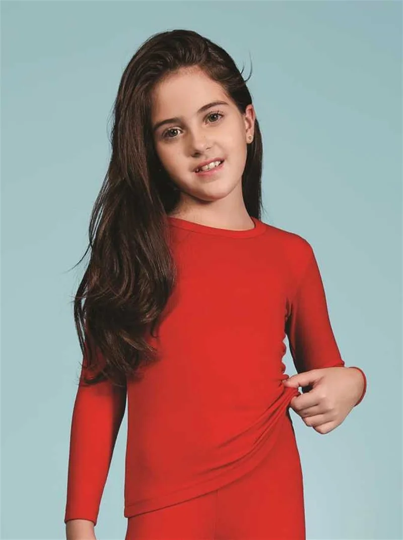 بيراك Thermal Girl Long Sleeve Undershirt Tights Underwear Set