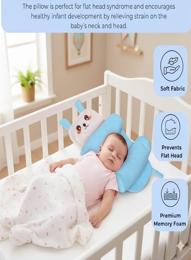 Sleeping Support Pillow with Side Rollers Safety Sleeping Pillow Set Blue Color - Image 2