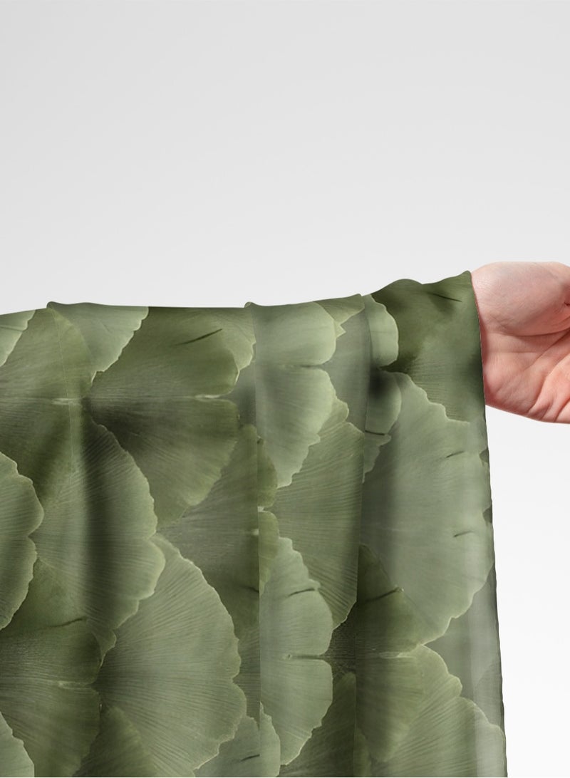 فيلاتو Ø¬Ù„Ø§Ø¨ÙŠØ© Ù…Ø®ÙˆÙŠØ± Ø¨ØªØµÙ…ÙŠÙ… Ø£ÙˆØ±Ø§Ù‚ Ø§Ù„Ø´Ø¬Ø± Ø§Ù„Ø®Ø¶Ø±Ø§Ø¡ØŒ Ù‚Ù…Ø§Ø´ Ø­Ø±ÙŠØ± Ø§Ù„Ù„ÙŠÙ„ Ø¹Ø±Ø§Ù…ÙŠ Ø¨Ø§Ù„ÙŠØ§Ø±Ø¯Ø©ØŒ Ø¹Ø±Ø¶ 58 Ø¨ÙˆØµØ©ØŒ Ù…Ø«Ø§Ù„ÙŠ Ù„Ù„Ø¥Ø¨Ø¯Ø§Ø¹Ø§Øª Ø§Ù„Ø£Ù†ÙŠÙ‚Ø© - Image 1