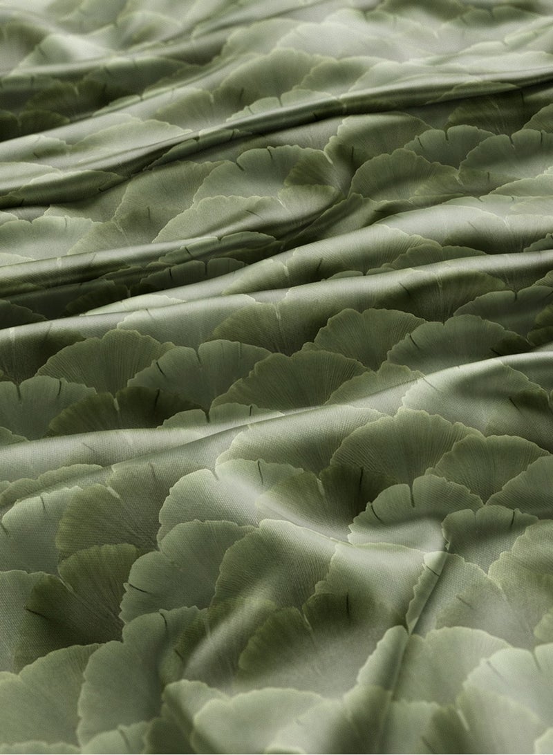 فيلاتو Ø¬Ù„Ø§Ø¨ÙŠØ© Ù…Ø®ÙˆÙŠØ± Ø¨ØªØµÙ…ÙŠÙ… Ø£ÙˆØ±Ø§Ù‚ Ø§Ù„Ø´Ø¬Ø± Ø§Ù„Ø®Ø¶Ø±Ø§Ø¡ØŒ Ù‚Ù…Ø§Ø´ Ø­Ø±ÙŠØ± Ø§Ù„Ù„ÙŠÙ„ Ø¹Ø±Ø§Ù…ÙŠ Ø¨Ø§Ù„ÙŠØ§Ø±Ø¯Ø©ØŒ Ø¹Ø±Ø¶ 58 Ø¨ÙˆØµØ©ØŒ Ù…Ø«Ø§Ù„ÙŠ Ù„Ù„Ø¥Ø¨Ø¯Ø§Ø¹Ø§Øª Ø§Ù„Ø£Ù†ÙŠÙ‚Ø© - Image 3