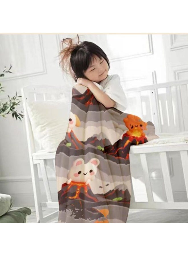 general Baby and children's cartoon flannel thin blanket (warm and comfortable, suitable for sleep, game use) 70cm*100cm - Image 2