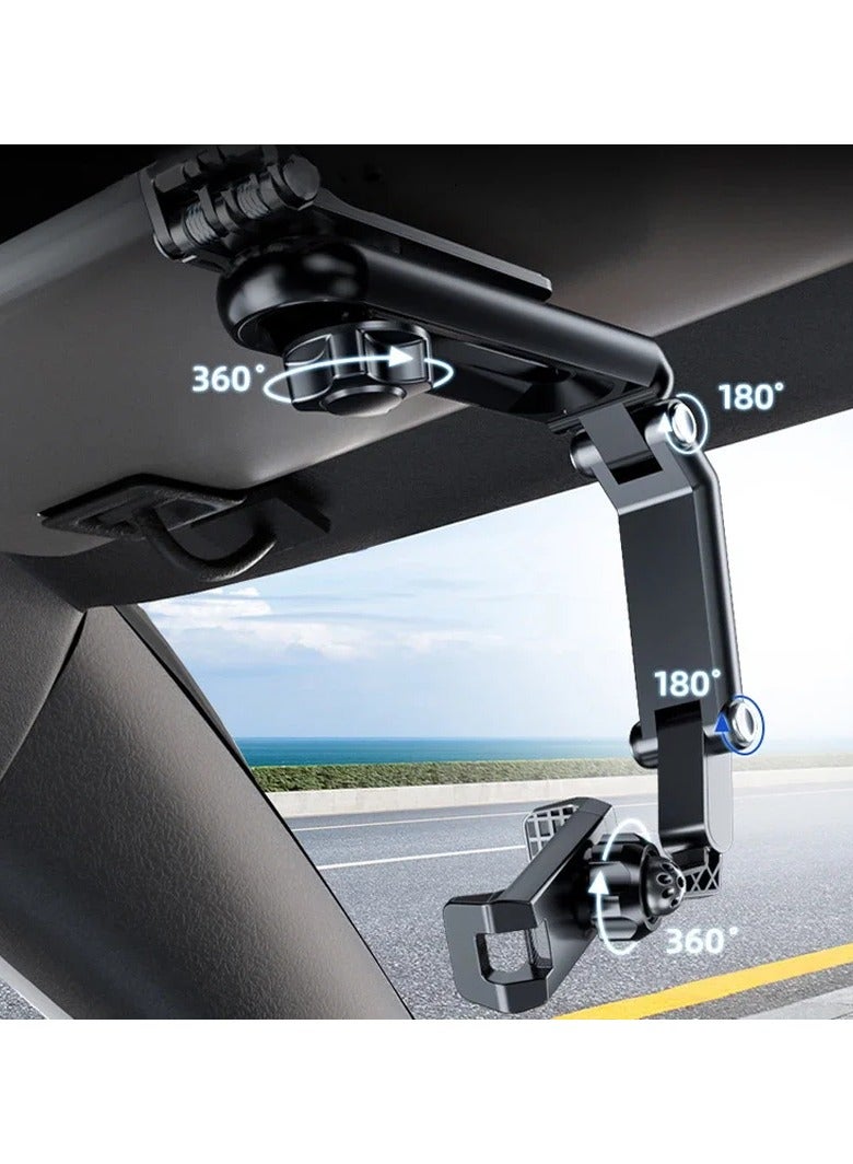 AROAQ Sun Visor Phone Holder for Car Multifunctional 360° Rotating Sun Visor Cell Phone Holder - Image 2