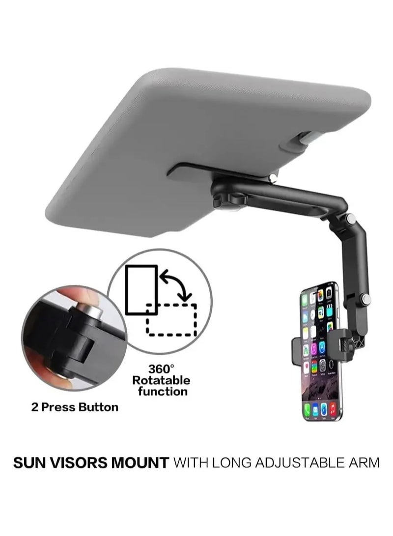 AROAQ Sun Visor Phone Holder for Car Multifunctional 360° Rotating Sun Visor Cell Phone Holder - Image 3