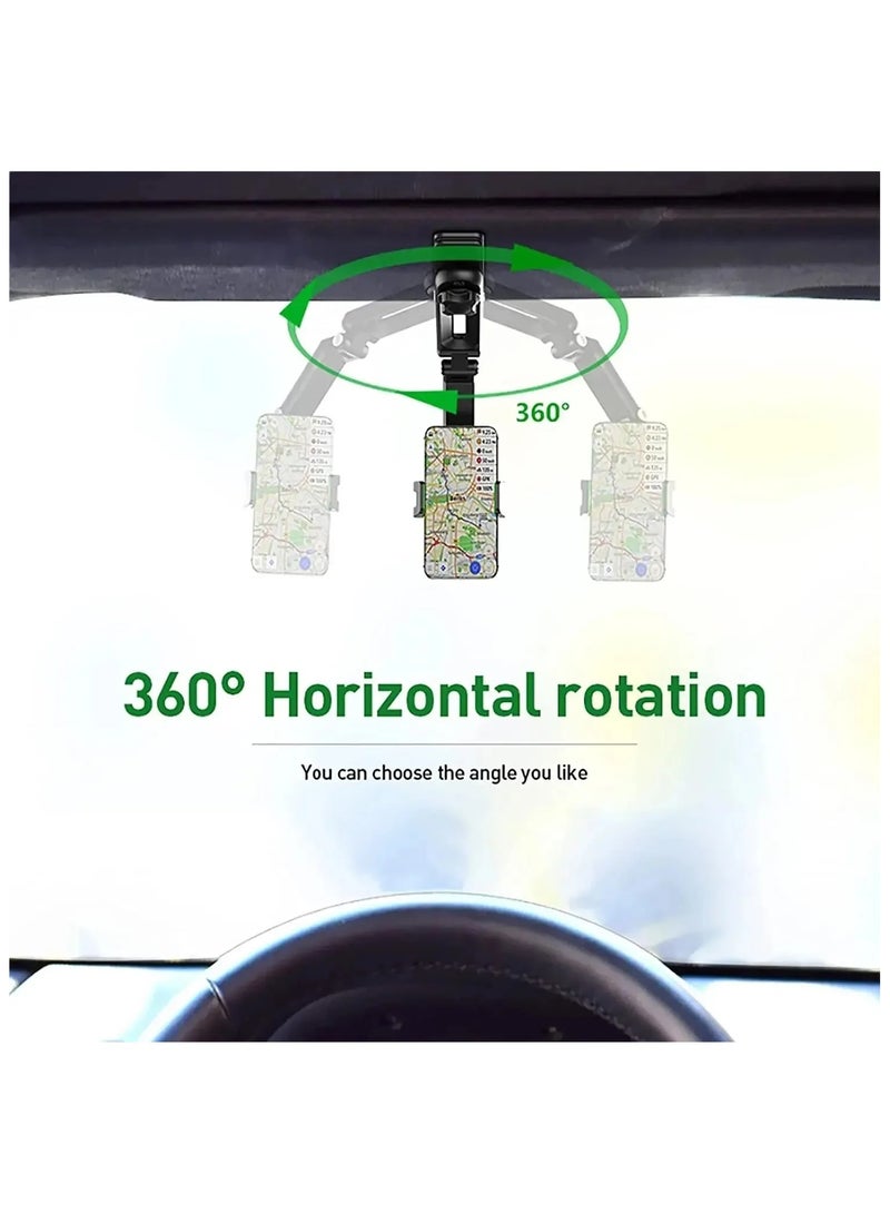 AROAQ Sun Visor Phone Holder for Car Multifunctional 360° Rotating Sun Visor Cell Phone Holder - Image 4