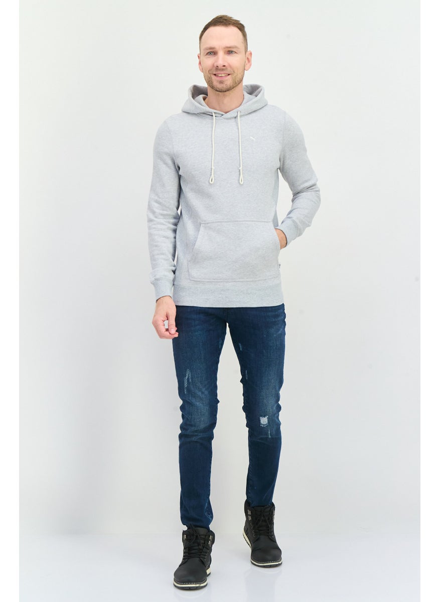 PUMA Men Sportswear Fit Long Sleeve Outdoor Hooded Sweatshirt, Grey  - Image 4