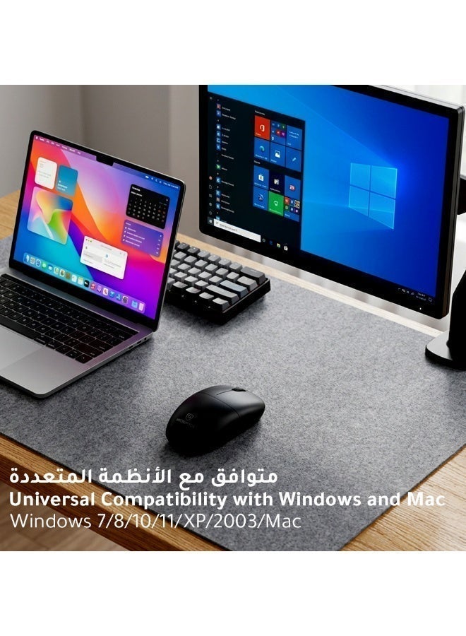 مايكروباك ماوس لاسلكي صامت Micropack MP-712W - مفاتيح هادئة، 1200 CPI، أسود - Image 3