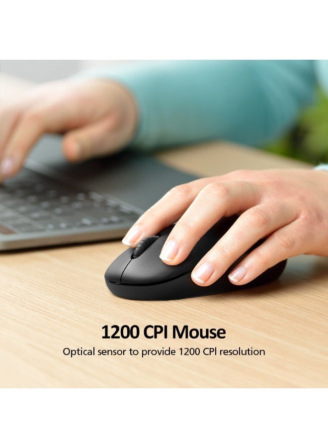 مايكروباك ماوس لاسلكي صامت Micropack MP-712W - مفاتيح هادئة، 1200 CPI، أسود - Image 5