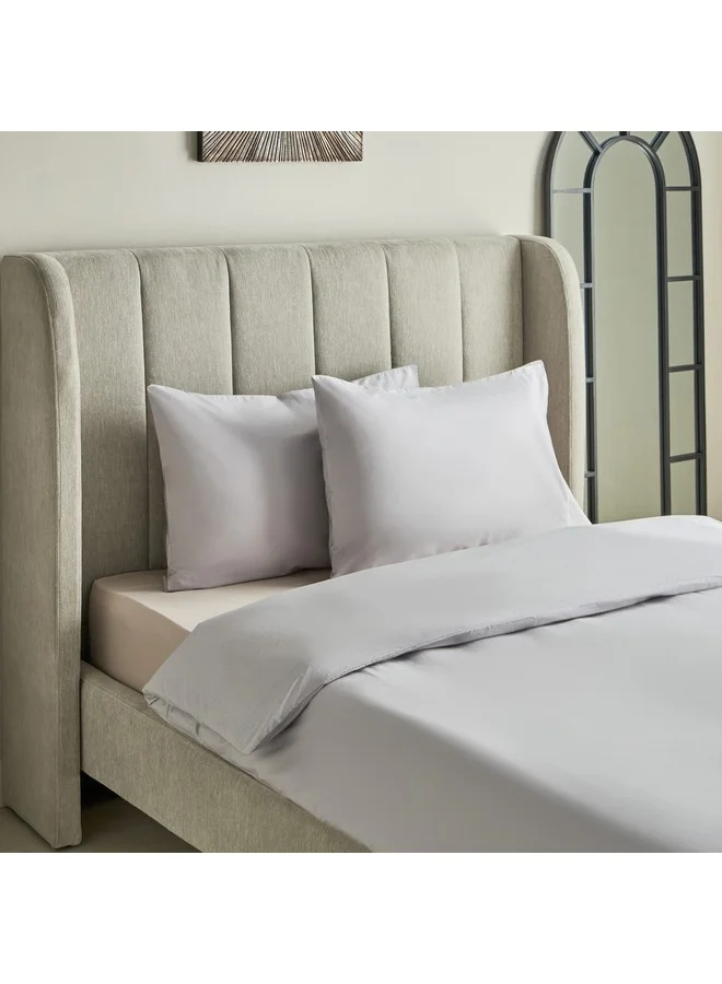 Home Box Purely-percale 2-Piece 300TC Percale Single Duvet Quilt Cover Set 200 x 135 cm