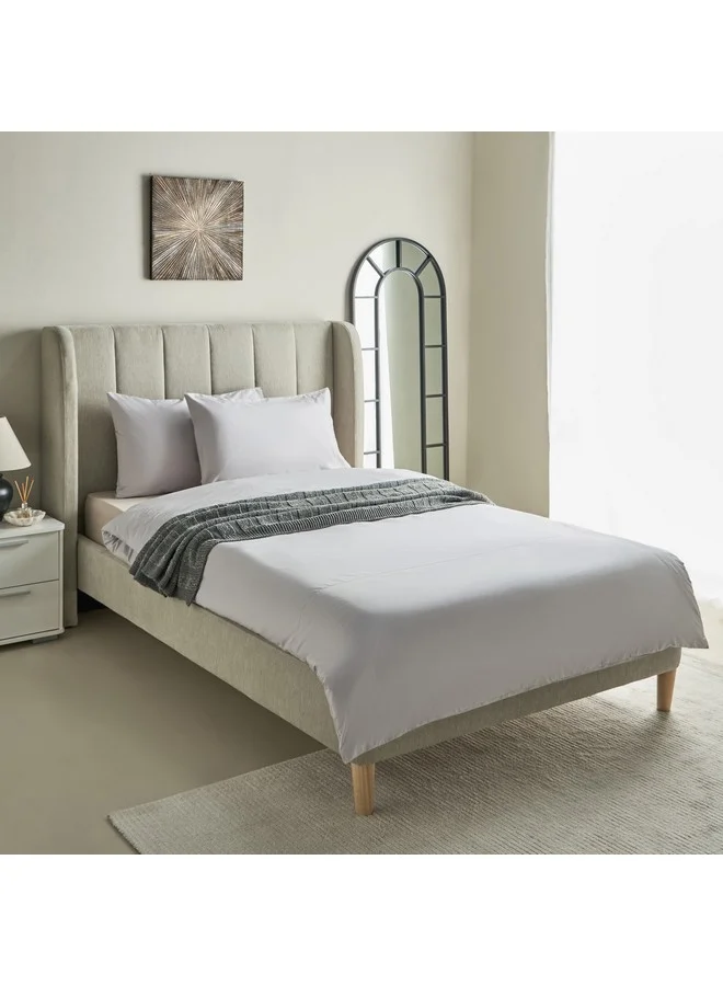 Home Box Purely-percale 2-Piece 300TC Percale Single Duvet Quilt Cover Set 200 x 135 cm