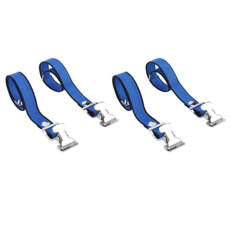 4Pcs Drywall Stilts Straps Flexible Nylon Aluminum Alloy Buckle Adjustable Drywall Foot Band Straps Kit Replacement Part for Stilts Blue - Image 2