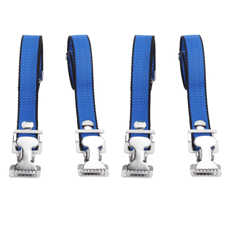 4Pcs Drywall Stilts Straps Flexible Nylon Aluminum Alloy Buckle Adjustable Drywall Foot Band Straps Kit Replacement Part for Stilts Blue - Image 4