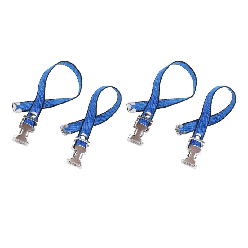 4Pcs Drywall Stilts Straps Flexible Nylon Aluminum Alloy Buckle Adjustable Drywall Foot Band Straps Kit Replacement Part for Stilts Blue - Image 1