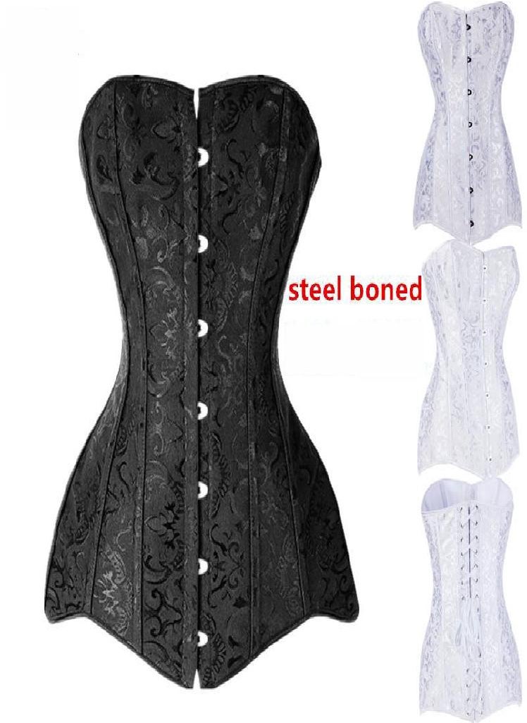 Eckek - Women Plus Size Long Corsets and Bustiers Gaine Burlesque Corsage - Image 1
