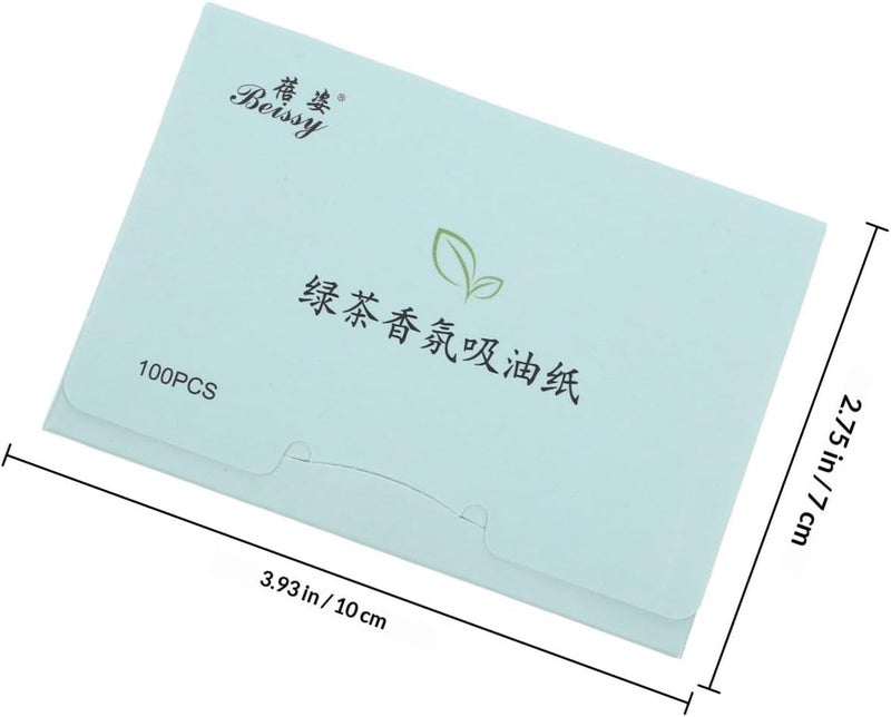 10 Boxes Green Tea Scented Oil Absorbing Sheets 1000pcs Facial Oil Blotting Paper for Oily Skin Care with Portable Skin Care Tissues - Image 2