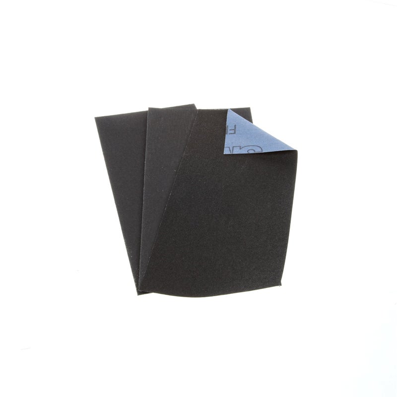 3M Emery Cloth Sandpaper, For Sanding Metal Surfaces, 3 Sheets, 3.67-in x 9-in, Assorted Grit Abrasives, Cloth Backed Sanding Paper, For Light Rust Removal & Cleaning, Light Metal Polishing (5931) - Image 2
