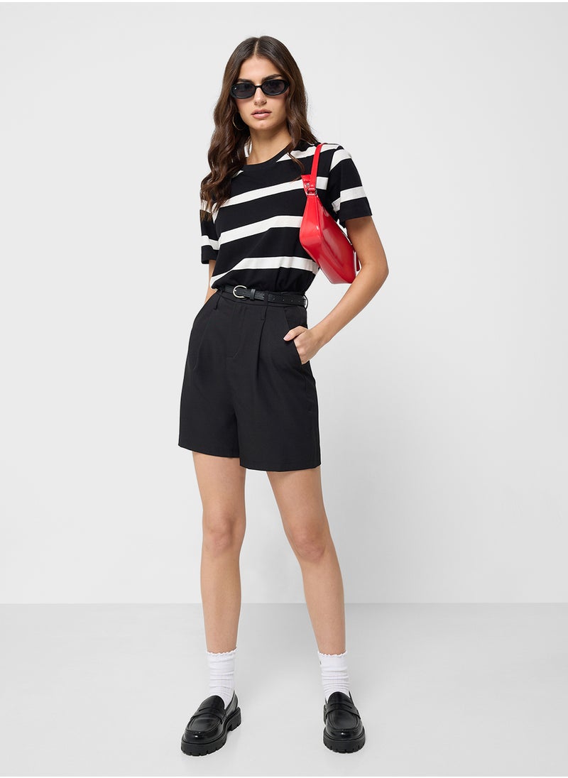 Ginger - Tailored Shorts With Belt - Image 1